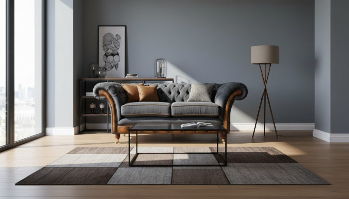Sofá de 2 plazas Sofás de diseño Sofás tapizados Textiles Chesterfield de dos plazas