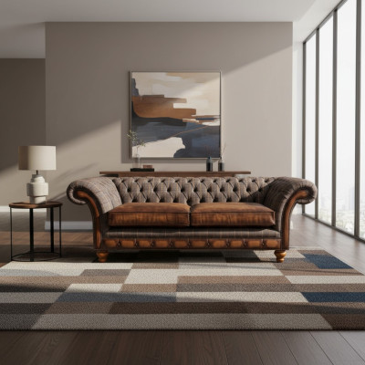 Sofá moderno de salón, diseño de 3 plazas, estilo de muebles Chesterfield, sofás grises, nuevo.