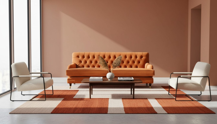 Sofá de tres plazas, 3 asientos, tela Chesterfield, diseño moderno, sofá de salón
