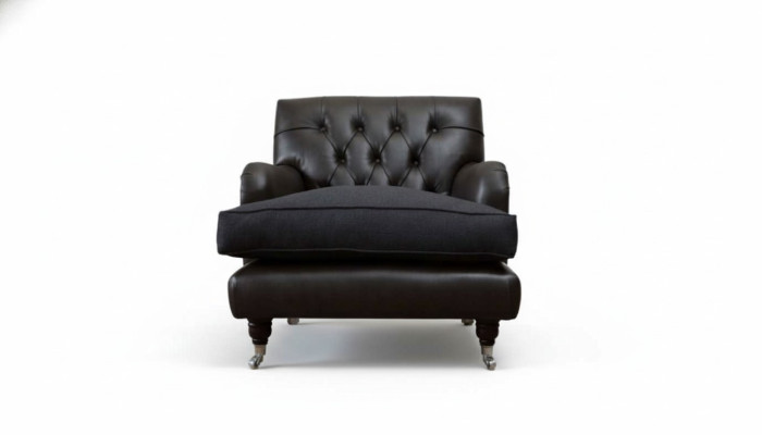 Chesterfield Diseño Sillón Sofá Tapizado Lujo Sofás 1 Asiento Cuero