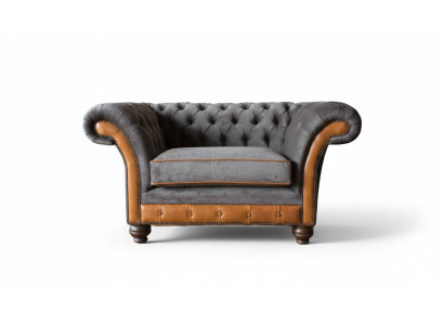 Diseño de silla Chesterfield Sofá Tela Asientos tapizados Sofá Orejero