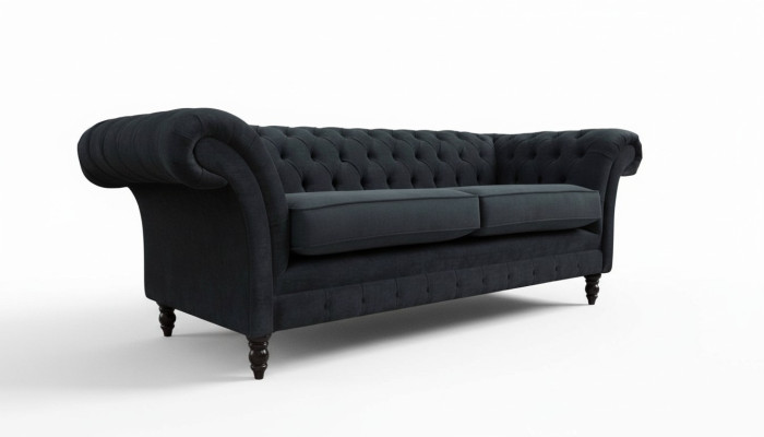 Chesterfield rosa nuevo sofá de tela de tres plazas, diseño de sofá tapizado nuevo.