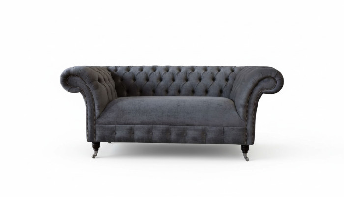 Sofá Chesterfield de 2 plazas de tela tapizada Diseño de sofás de lujo en textil