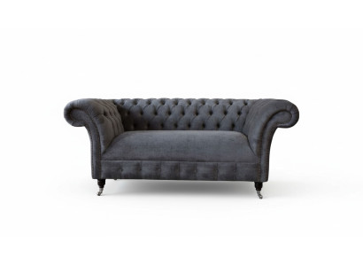 Sofá Chesterfield de 2 plazas de tela tapizada Diseño de sofás de lujo en textil
