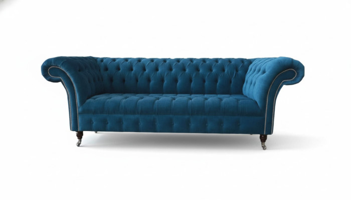 Sofá Chesterfield de tres plazas Sofás de diseño Sofás de tela