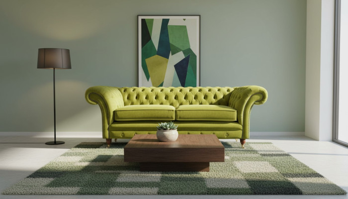 Sofá de 3 plazas de tela Diseño Sofá Tapizados Sofás Textiles Modernos Chesterfield