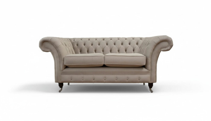 Chesterfield Textil Sofá tapizado Diseño Sofá de lujo Sofás de tela 2 plazas