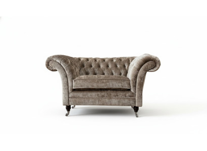 Diseño de sillón Chesterfield de 1 plaza, sofás de tela de lujo.