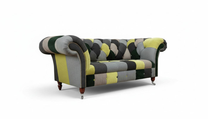 Sofá Chesterfield tapizado de 2 plazas en diseño textil sofás sofás lounge