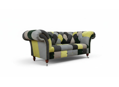 Sofá Chesterfield tapizado de 2 plazas en diseño textil sofás sofás lounge