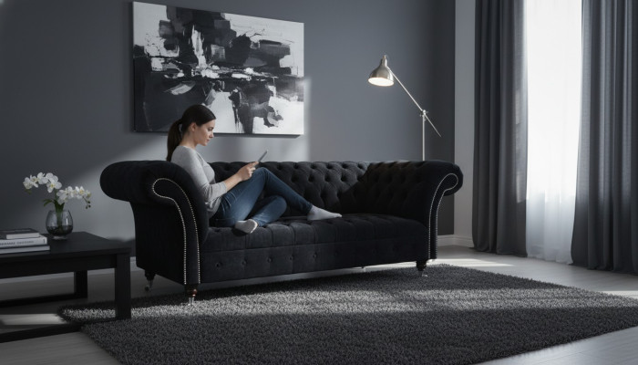 Diseño Sofá Cama Cojín 3 Plazas Sofás Azul Sofás Asiento Tela Nuevo