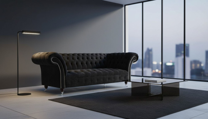 Diseño Sofá Cama Cojín 3 Plazas Sofás Azul Sofás Asiento Tela Nuevo