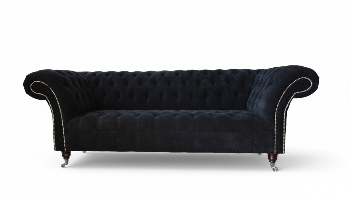 Diseño Sofá Cama Cojín 3 Plazas Sofás Azul Sofás Asiento Tela Nuevo