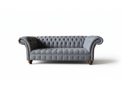 Chesterfield sofá de tela de 3 plazas acolchado nuevo.
