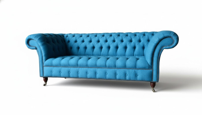 Sofá Chesterfield Couch Tapizado Diseñador 3 plazas Sofás Nuevos Tres plazas