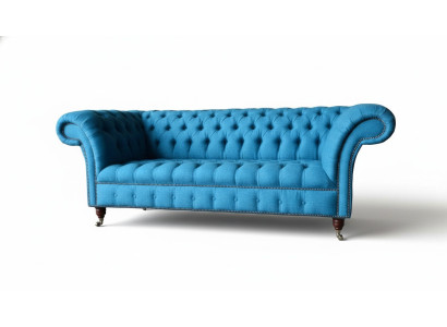 Sofá Chesterfield Couch Tapizado Diseñador 3 plazas Sofás Nuevos Tres plazas