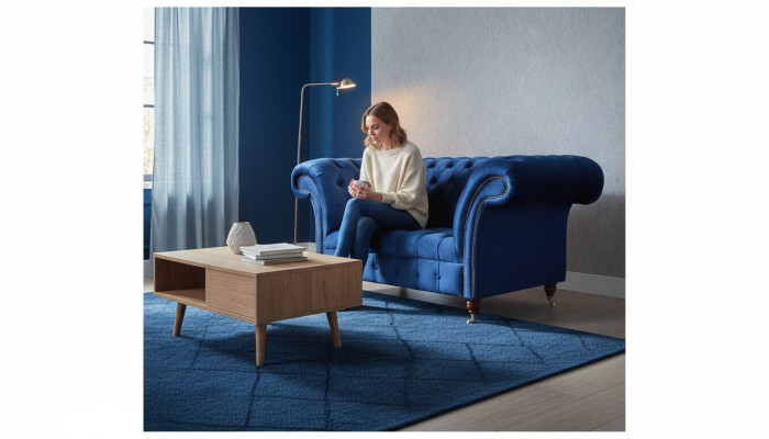 Diseño de sillón de tela de lujo de 1,5 plazas, sofá reclinable para sala de estar, club lounge, nuevo.