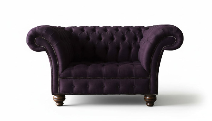 Diseño Chesterfield Tela Sofá Sillón 1.5 Plazas Sofás Acolchados Salón