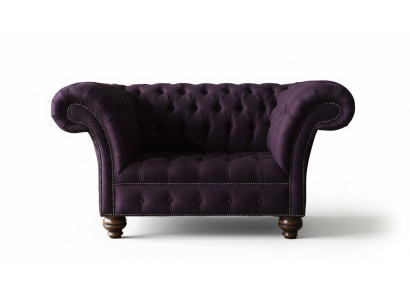 Diseño Chesterfield Tela Sofá Sillón 1.5 Plazas Sofás Acolchados Salón