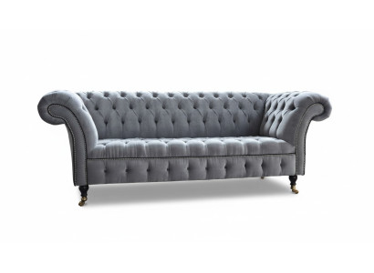 Chesterfield sofá de 3 plazas Asiento Textil Tela Sofás Sofá Acolchado