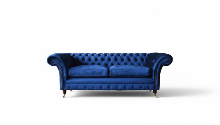 Chesterfield Sofás tapizados Diseño Sofá de lujo 3 plazas Textil Sofá