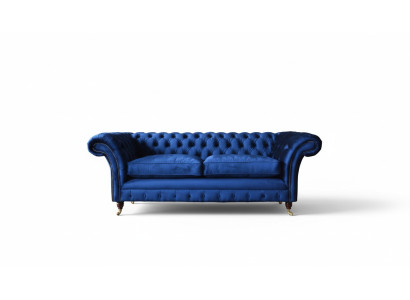 Chesterfield Sofás tapizados Diseño Sofá de lujo 3 plazas Textil Sofá