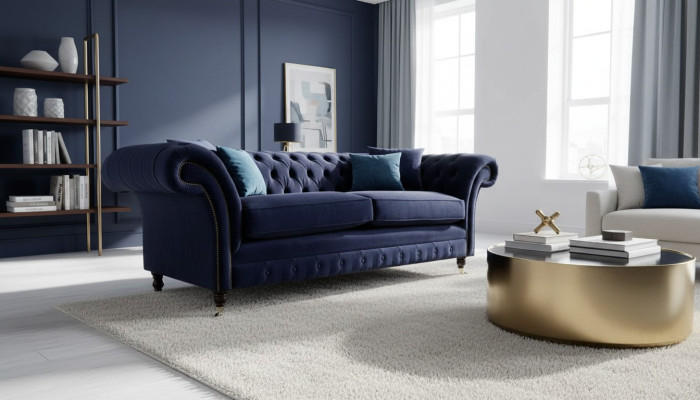Chesterfield sofá de 3 plazas tapizado diseño sofá 3 plazas muebles