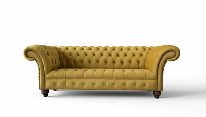 Sofá de 3 plazas Sofás Sillón Sofá Tapizado Chesterfield Sofás de tres plazas Textil