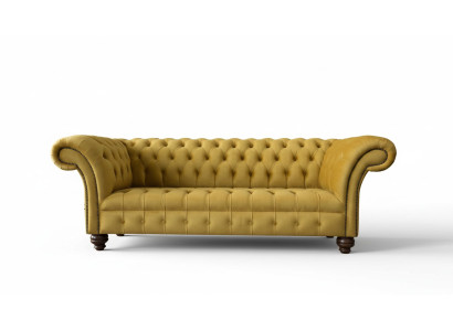 Sofá de 3 plazas Sofás Sillón Sofá Tapizado Chesterfield Sofás de tres plazas Textil