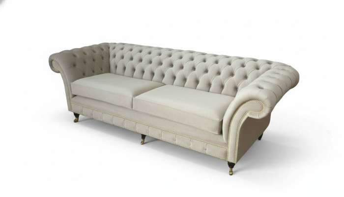 Sofá Couch Acolchado 3 Plazas Sofás Chesterfield Tres Plazas.