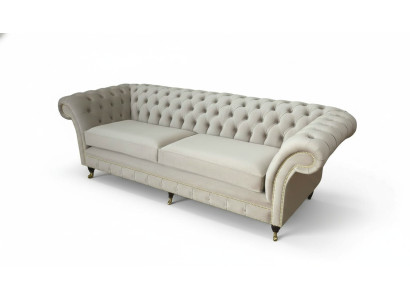 Sofá Couch Acolchado 3 Plazas Sofás Chesterfield Tres Plazas.