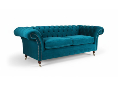 Sofá de diseñador de 3 plazas Chesterfield Sofá tapizado Sofás de diseño Sofá de asiento
