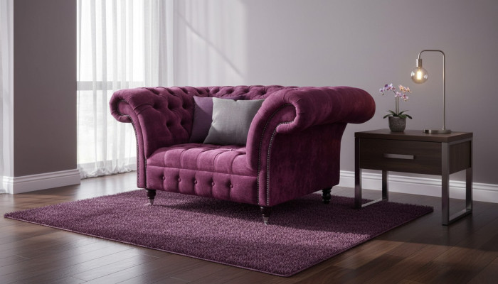 Sillón de orejas de lujo de 1 plaza tapizado de diseño de tela moderno.
