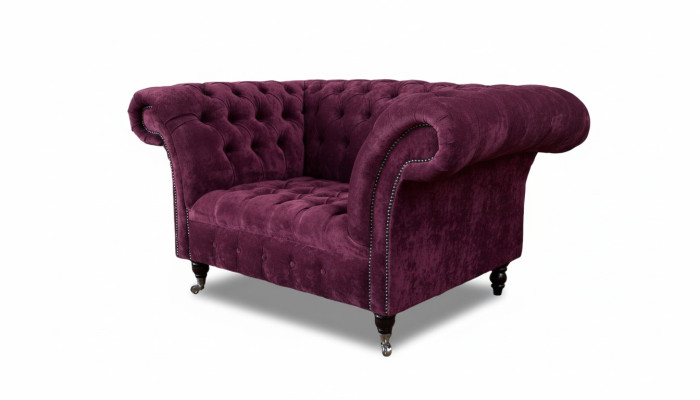 Sillón de orejas de lujo de 1 plaza tapizado de diseño de tela moderno.