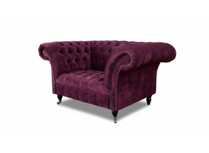 Sillón de orejas de lujo de 1 plaza tapizado de diseño de tela moderno.
