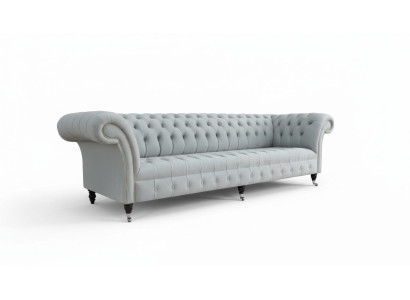 Sofá Chesterfield de 4 plazas, diseño de sofá, tela, tapizado, textil.
