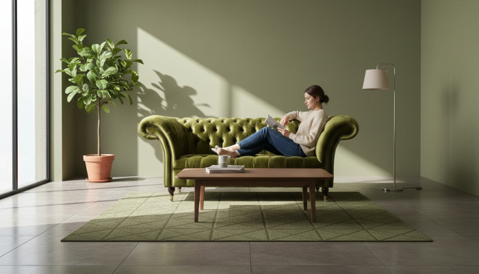 Sofá Chesterfield de 2 plazas Sofás de lujo Sofás tapizados de lujo Sofá de diseño de lujo Muebles