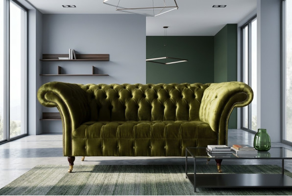 Sofá Chesterfield de 2 plazas Sofás de lujo Sofás tapizados de lujo Sofá de diseño de lujo Muebles