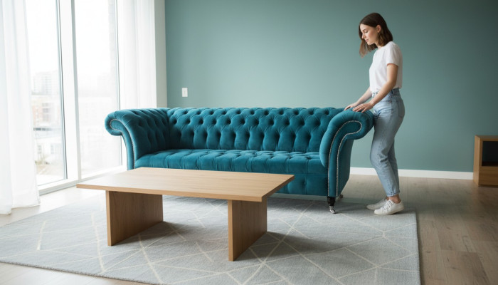Sofá de tres plazas tapizado 3 plazas diseño de sofás de lujo muebles textil nuevo