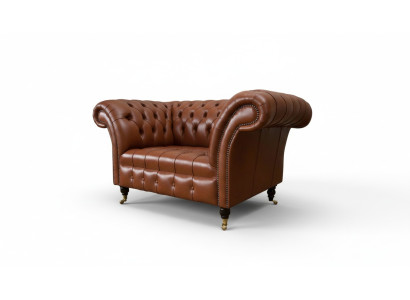Chesterfield Design Tela Sofá Butaca de 1.5 plazas Sofás Tapizados Lounge