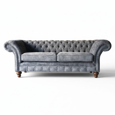 Chesterfield 3 plazas Sofá tapizado de tela Sofá nuevo
