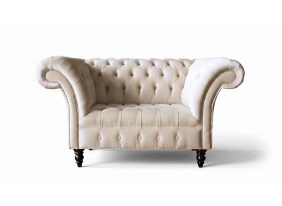 Sofá de tela Chesterfield de una y media plazas y una plaza en rosa.