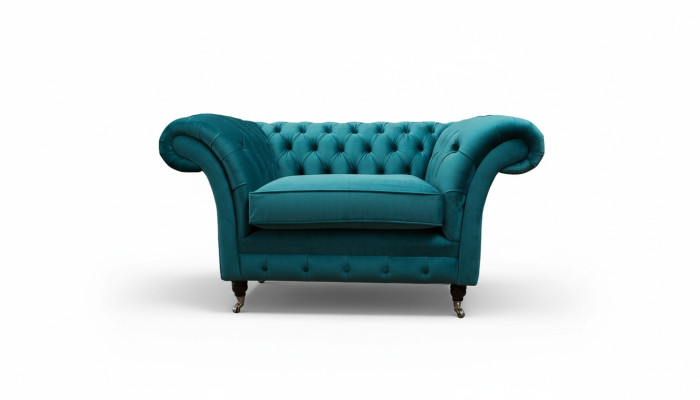 Chesterfield Design Sillón Sofá Tapizado Lujo Textil Sofás de 1 Plaza