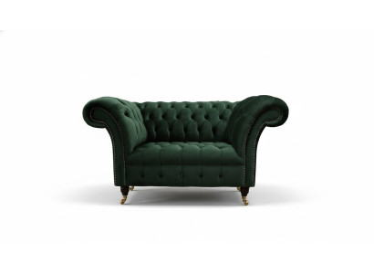 Sillón diseño relax verde textil sala de estar tapizado lujo asiento individual
