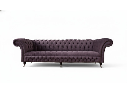 Sofá de diseño de 4 plazas Sofá tapizado de tela de lujo Sofás Chesterfield