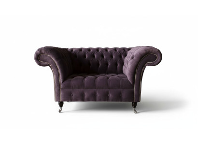 Sofá Chesterfield de terciopelo de una plaza, sillón de lujo para sala de estar, nuevo.