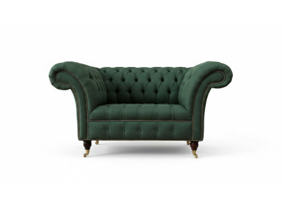 Sillón verde sofá sofá acolchado de lujo tela clásica sofás nuevos