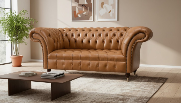 Chesterfield Sofá de tela Sofá Tela Sofás de oficina Mobiliario inglés