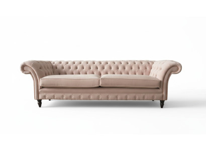 Rosa Viersitzer Polster Sofá de 4 plazas Muebles Sofás Grandes Sofá 245 cm Nuevo