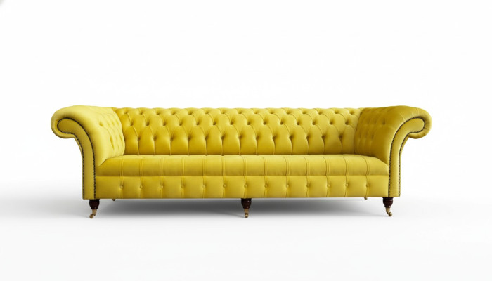 Sofá de cuatro plazas Chesterfield Diseño Sofás Muebles Sala de estar Sofá Tapicería
